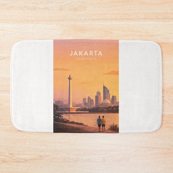 Item preview, Jakarta Skyline with Monas and Merdeka Square Indonesia designed and sold by Places On Earth.