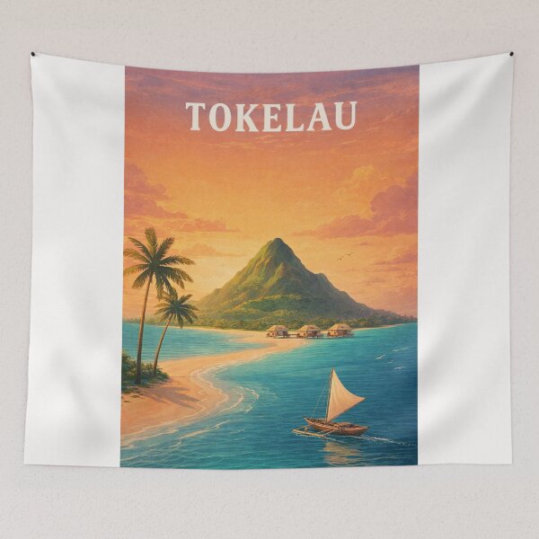 Item preview, Tokelau Sunset Over Fakaofo Lagoon and Pacific Waters designed and sold by Places On Earth.