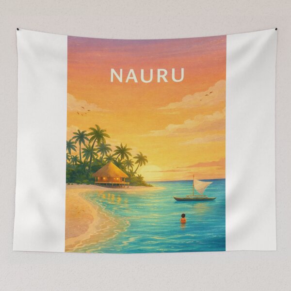 Item preview, Nauru Tropical Coastline and Pacific Island Sunset designed and sold by Places On Earth.
