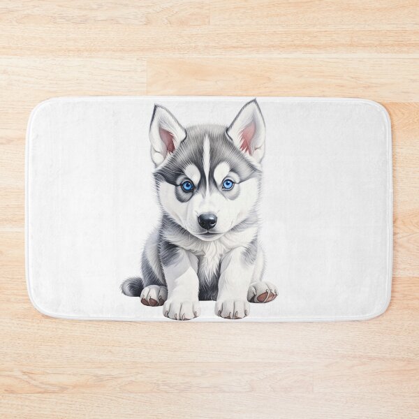 Item preview, Adorable Blue-Eyed Husky Puppy Illustration designed and sold by SabraDD.
