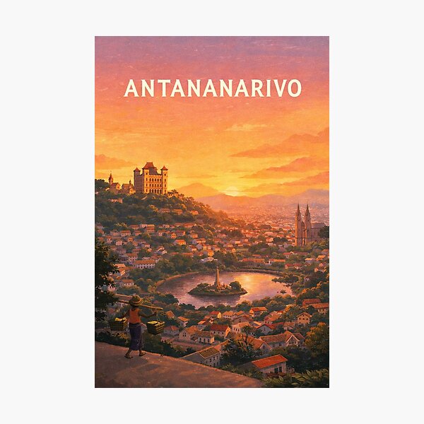 Item preview, Antananarivo Highlands and Analamanga Sunset Panorama designed and sold by Places On Earth.