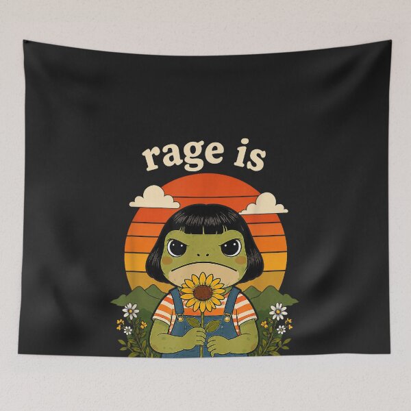 Item preview, Funny Frog Graphic Tee Rage is Consuming Me Sarcastic Meme designed and sold by CriseldaBruning.