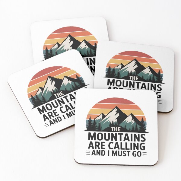 Item preview, The Mountains Are Calling and I Must Go Vintage Hiking Mountain Nature designed and sold by Zizo-DR44.