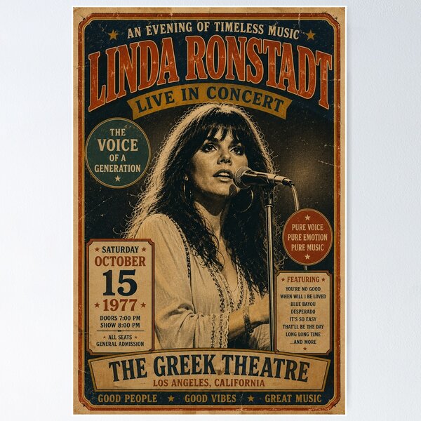 Item preview, Concer Vintage Linda Ronstadt 1977 designed and sold by timigal.