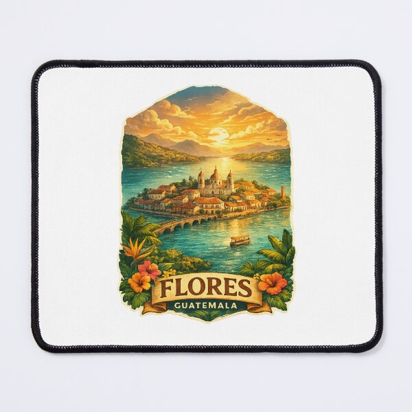 Item preview, Flores Peten Guatemala Lake Peten Itza Colonial Island Vista designed and sold by Places On Earth.