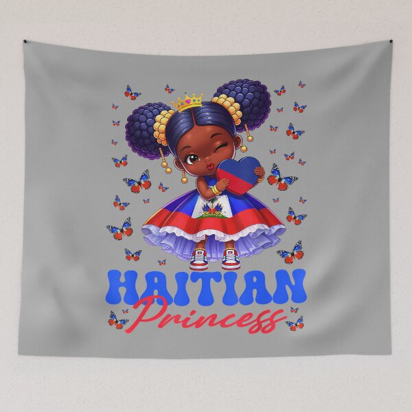 Item preview, Haitian Princess Haiti Flag Melanin for Black Girls Kids designed and sold by KathieFaugh.