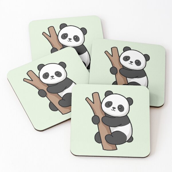 Item preview, Cute Kawaii Panda Climbing Tree designed and sold by KDesingArt.