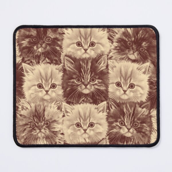 Item preview, Kitten Faces (cream & brown) designed and sold by WeaveSphere.
