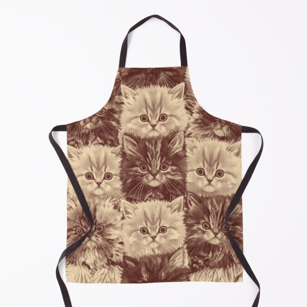 Item preview, Kitten Faces (cream & brown) designed and sold by WeaveSphere.