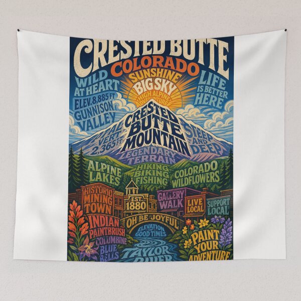 Item preview, Crested Butte Colorado Wildflower Mountains and Gunnison Valley Adventure designed and sold by Places On Earth.