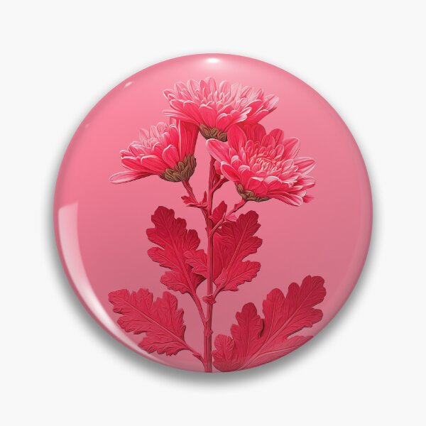 Item preview, Vibrant Red Chrysanthemum Botanical Digital Illustration designed and sold by colorful-white.