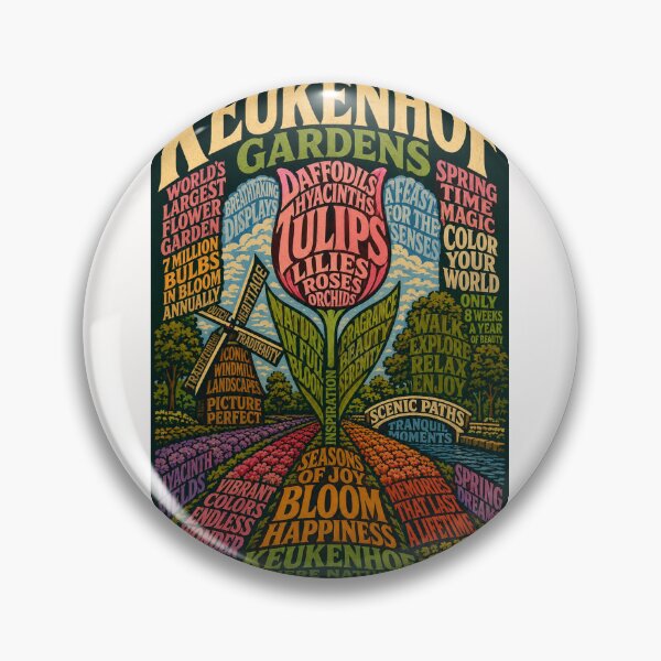 Item preview, Keukenhof Gardens Netherlands Tulip Fields of Zuid Holland designed and sold by Places On Earth.