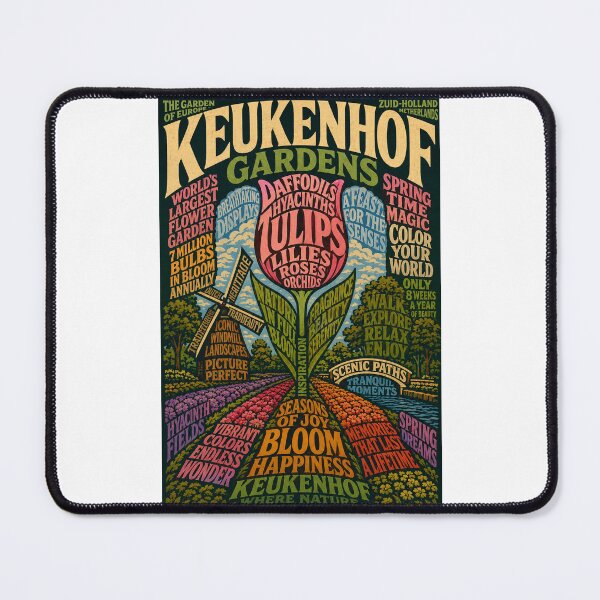 Item preview, Keukenhof Gardens Netherlands Tulip Fields of Zuid Holland designed and sold by Places On Earth.