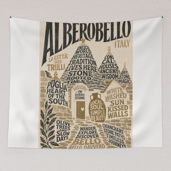 Item preview, Alberobello Italy Trulli Heritage of Puglia designed and sold by Places On Earth.