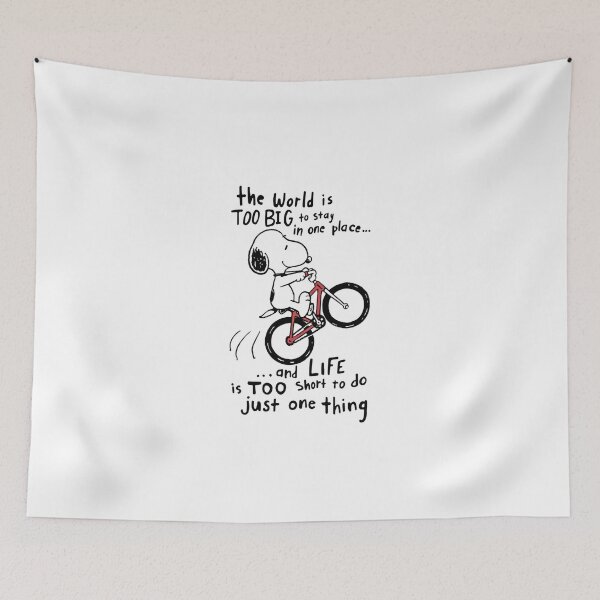 Item preview, Snoopy Life Is Too Short Cycling Dog Neon Line designed and sold by Moonpaw-Whimsy.