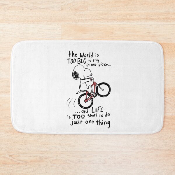 Item preview, Snoopy Life Is Too Short Cycling Dog Neon Line designed and sold by Moonpaw-Whimsy.