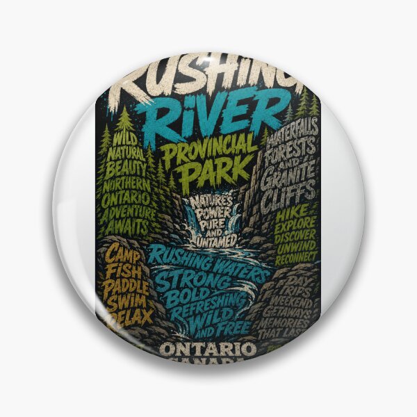 Item preview, Rushing River Provincial Park Ontario Waterfalls and Granite Cliffs designed and sold by Aryabek.