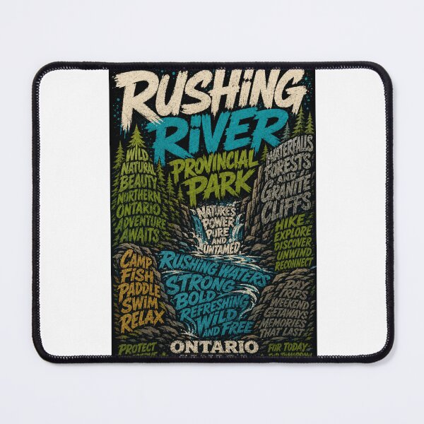 Item preview, Rushing River Provincial Park Ontario Waterfalls and Granite Cliffs designed and sold by Aryabek.