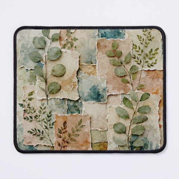 Item preview, Botanical Reverie | Mixed‑Media Collage designed and sold by LuxuryApparels.
