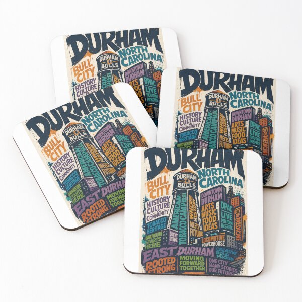 Item preview, Durham North Carolina Bull City Water Tower and Downtown Skyline designed and sold by Aryabek.