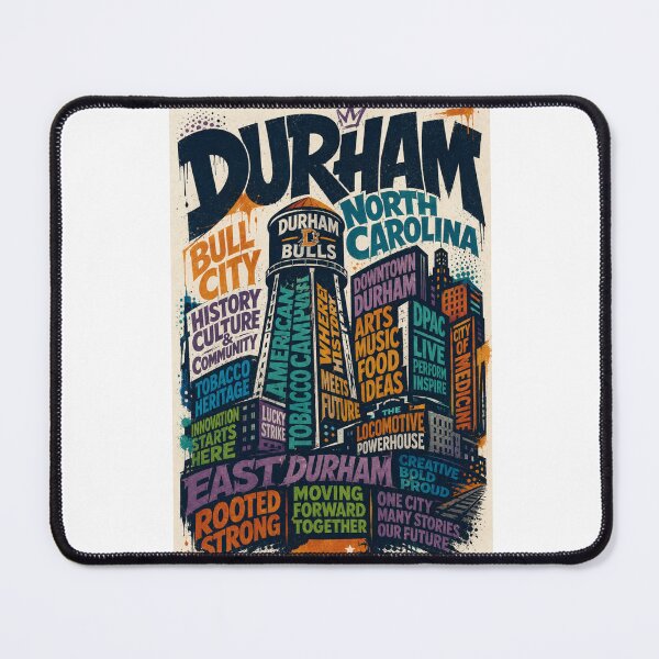 Item preview, Durham North Carolina Bull City Water Tower and Downtown Skyline designed and sold by Aryabek.
