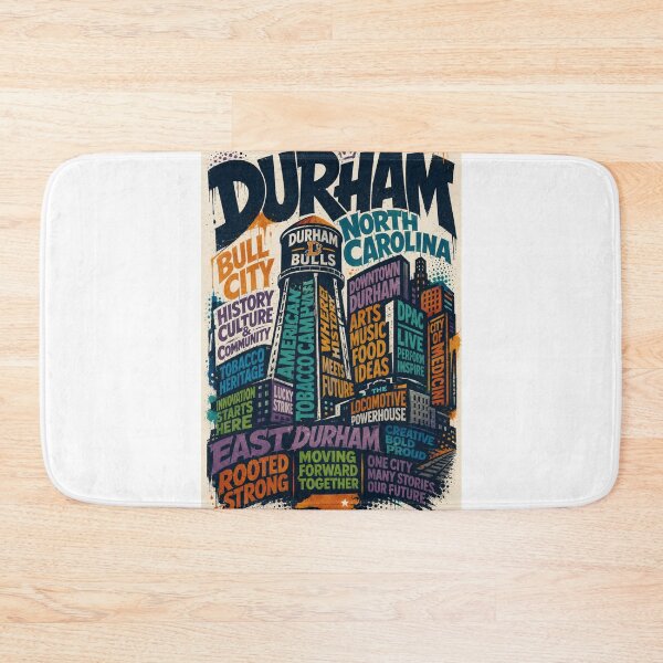 Item preview, Durham North Carolina Bull City Water Tower and Downtown Skyline designed and sold by Aryabek.