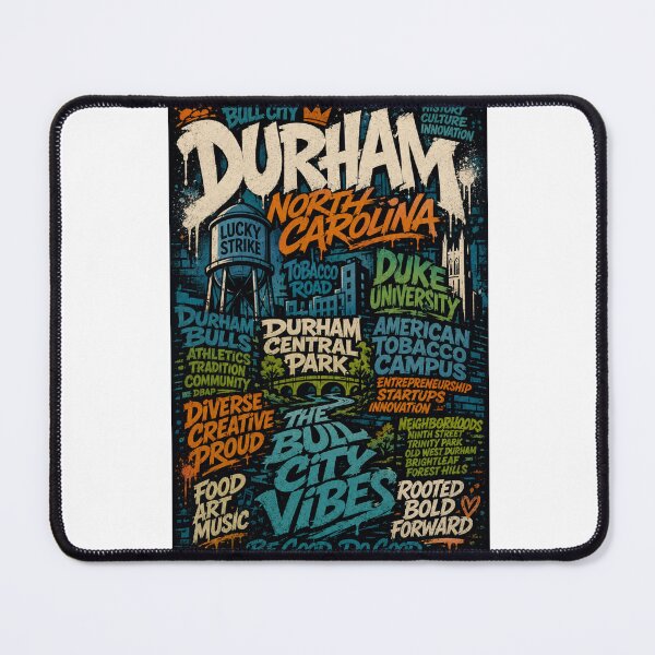 Item preview, Durham North Carolina Bull City Vibes and Tobacco Road Heritage designed and sold by Aryabek.