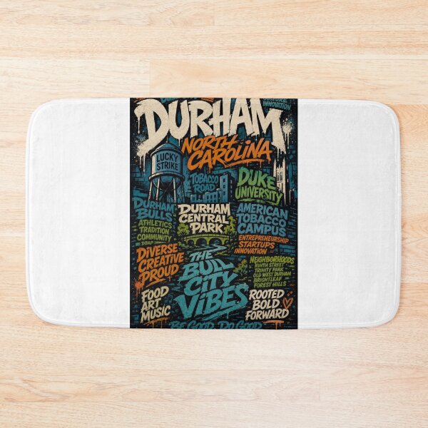 Item preview, Durham North Carolina Bull City Vibes and Tobacco Road Heritage designed and sold by Aryabek.