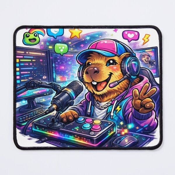 Item preview, Streaming Capybara Live Online Energy designed and sold by NovaMoodCo.