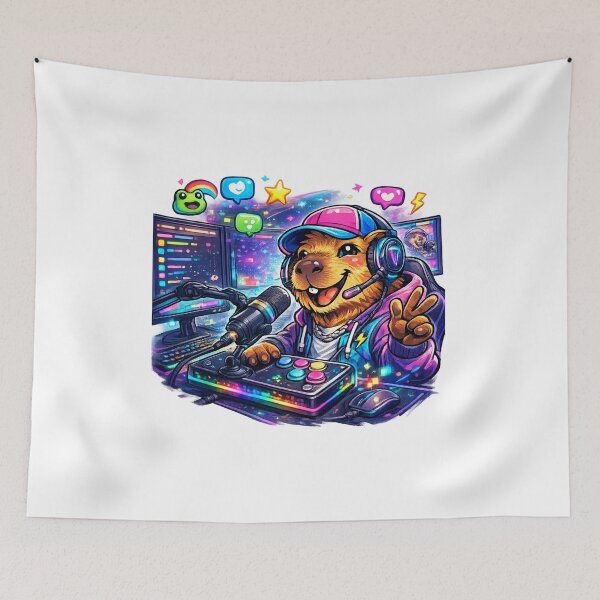 Item preview, Streaming Capybara Live Online Energy designed and sold by NovaMoodCo.