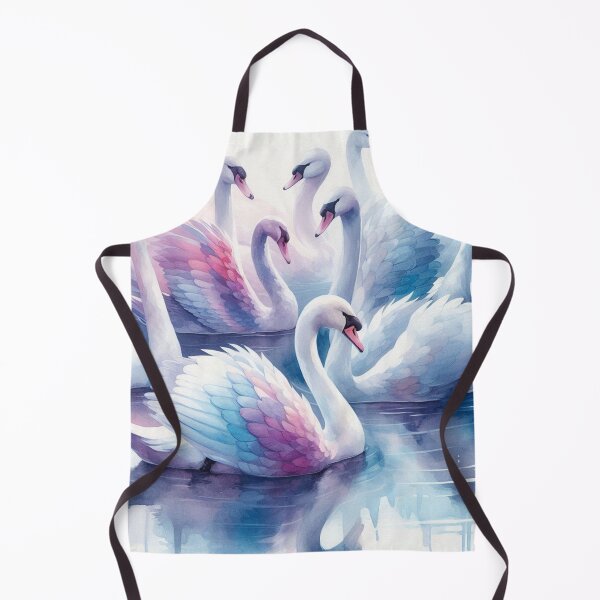 Item preview, Elegant Flock of Swans in Pastel Watercolor Pond designed and sold by Pioneer Spirit Market.