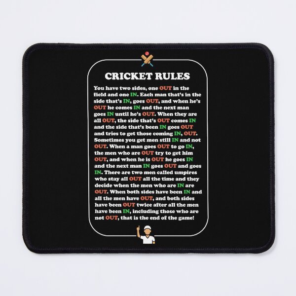 Item preview, Cricket Rules Player Status Explanation designed and sold by d247.