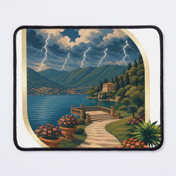 Item preview, RAY Storm Lake | Lightning Over Mountain Lake Landscape Art designed and sold by RAYapparel.