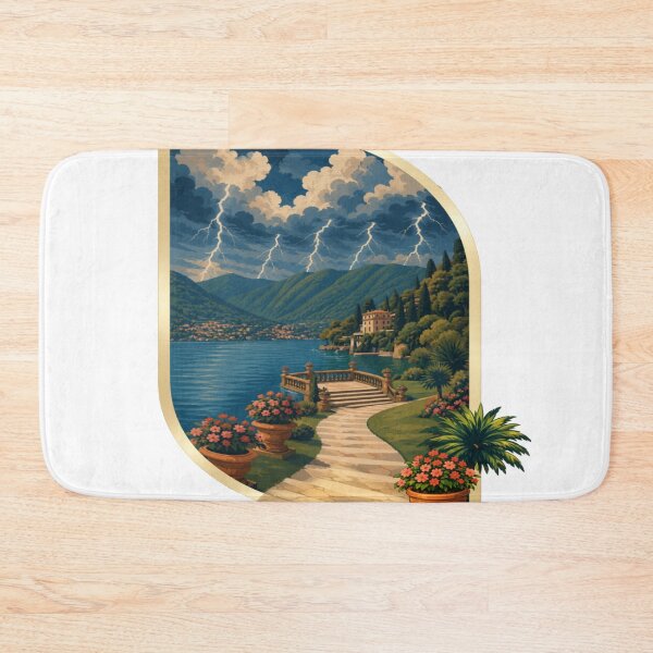 Item preview, RAY Storm Lake | Lightning Over Mountain Lake Landscape Art designed and sold by RAYapparel.