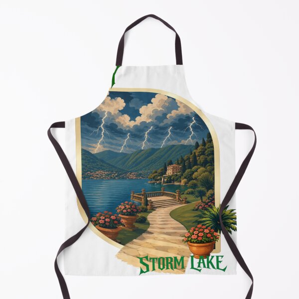 Item preview, RAY Storm Lake | Lightning Over Mountain Lake Landscape Art designed and sold by RAYapparel.