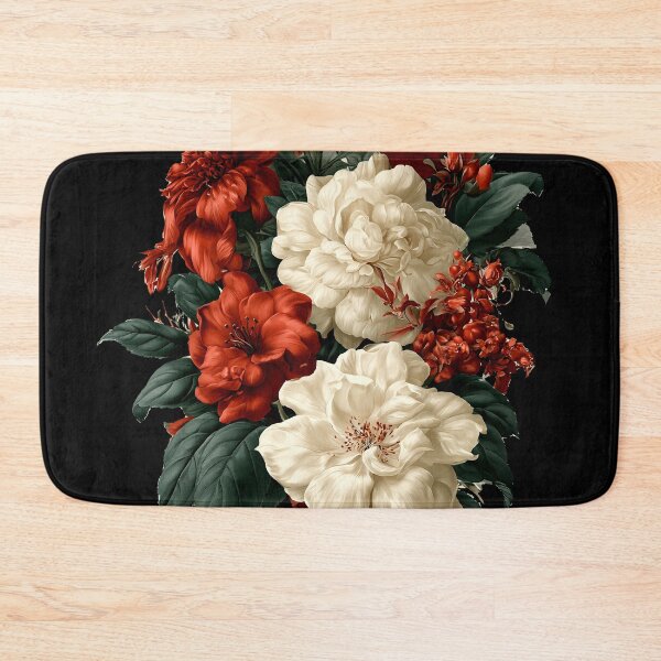 Item preview, Moody Vintage Red and Cream Floral Bouquet designed and sold by colorful-white.