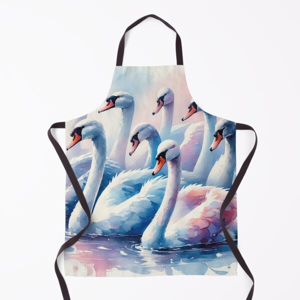 Item preview, Graceful Flock of Swans in Soft Watercolor Pond designed and sold by Pioneer Spirit Market.