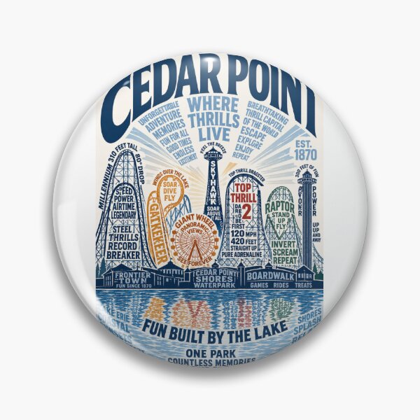 Item preview, Cedar Point Skyline Ohio Sandusky Bay Lake Erie Roller Coaster Capital designed and sold by Aryabek.