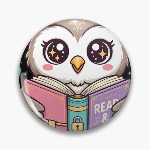 Item preview, Cute Owl Reading Book Hearts Stars designed and sold by smelternidersdi.