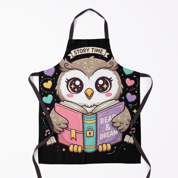 Item preview, Cute Owl Reading Book Hearts Stars designed and sold by smelternidersdi.