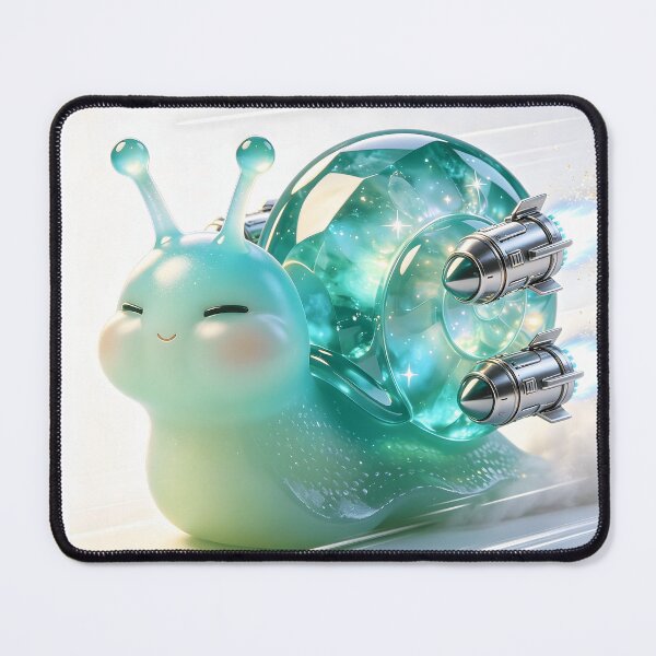 Item preview, Emerald Snail - Turbo Mode: I'm Fast AF Boi! designed and sold by ABYSSLAB.