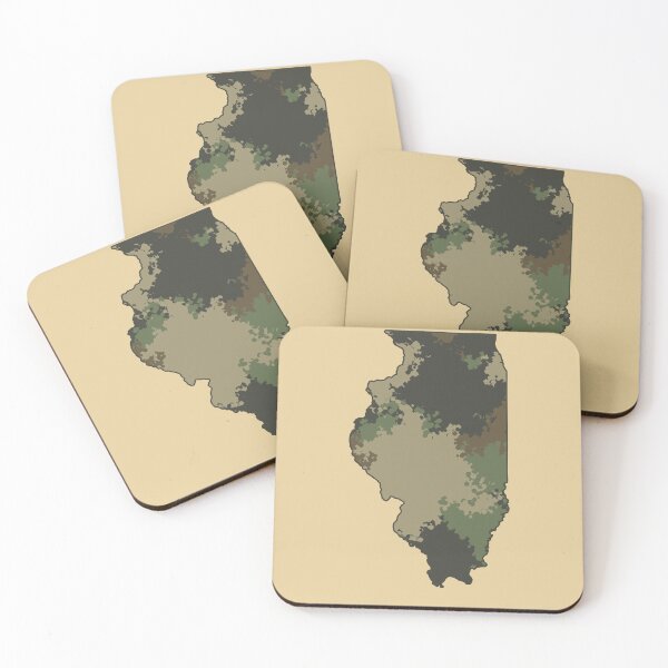 Item preview, Illinois Camouflage State Outline Map designed and sold by d247.