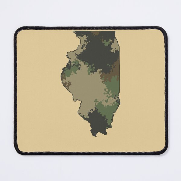 Item preview, Illinois Camouflage State Outline Map designed and sold by d247.
