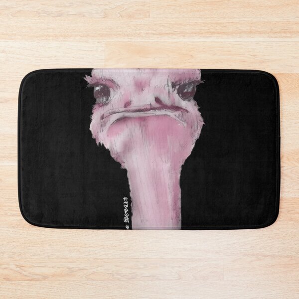 Item preview, Skeptical Pink Bird Portrait Funny Illustration designed and sold by minimancece.