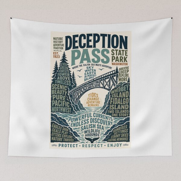 Item preview, Deception Pass State Park Washington Whidbey Island Fidalgo Island Salish Sea Gateway designed and sold by Aryabek.