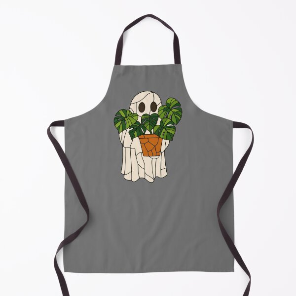 Item preview, Stained Glass Ghost with Monstera Plant - Retro Cute Halloween designed and sold by SimplyJasper.
