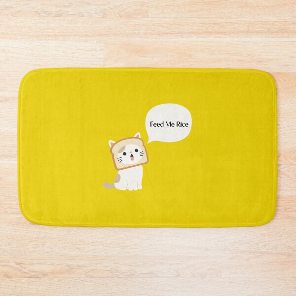 Item preview, 白飯くれ Feed Me Rice — Bread Cat Kawaii Japanese Illustration designed and sold by medicalkinoko.