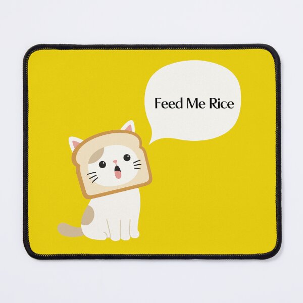 Item preview, 白飯くれ Feed Me Rice — Bread Cat Kawaii Japanese Illustration designed and sold by medicalkinoko.
