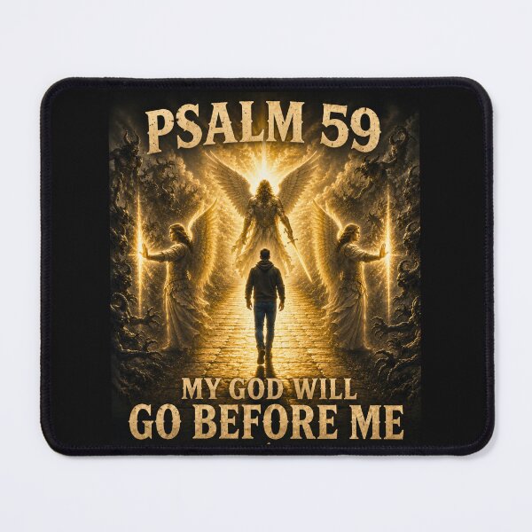 Item preview, Psalm 59 My God Will Go Before Me | Angelic Protection Christian Design designed and sold by Dexters Inspiring Creations.