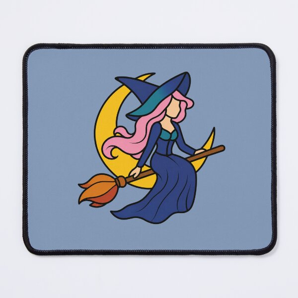 Item preview, Stained Glass Witch on Broomstick - Celestial Crescent Moon Halloween designed and sold by SimplyJasper.